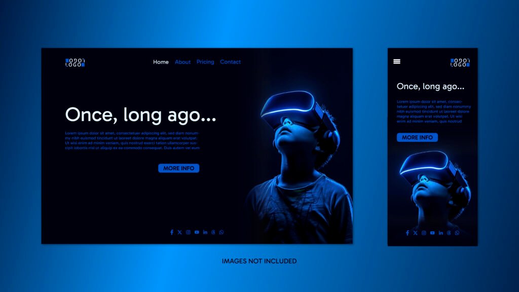 A laptop sitting on a wooden desk displaying a high fidelity website landing page with a hero section reading Design Agency and featuring clean minimal UI layouts to represent how to create a high ranking landing page that converts by prox digital agency.