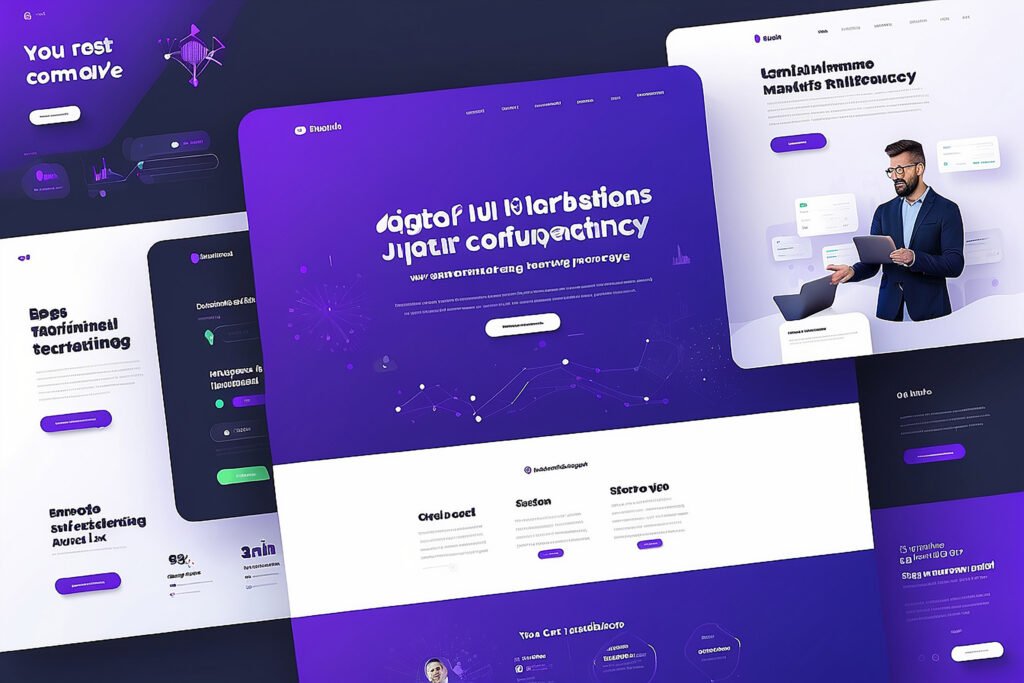 A dark themed website landing page design for a creative digital agency featuring bold white typography and a prominent visual graphic of a green leafy plant inside a glass bulb to showcase The 20 Best AI Marketing Tools We Are Using at Prox Digital to Win in 2026 by Prox Digital Agency.