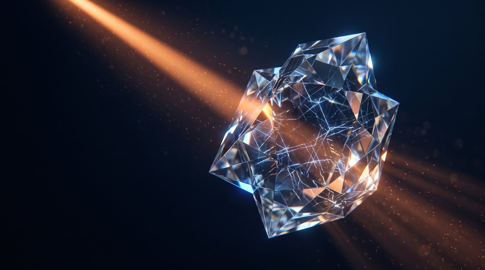 Faceted glass crystal illustration representing the scrutiny behind a website that builds trust