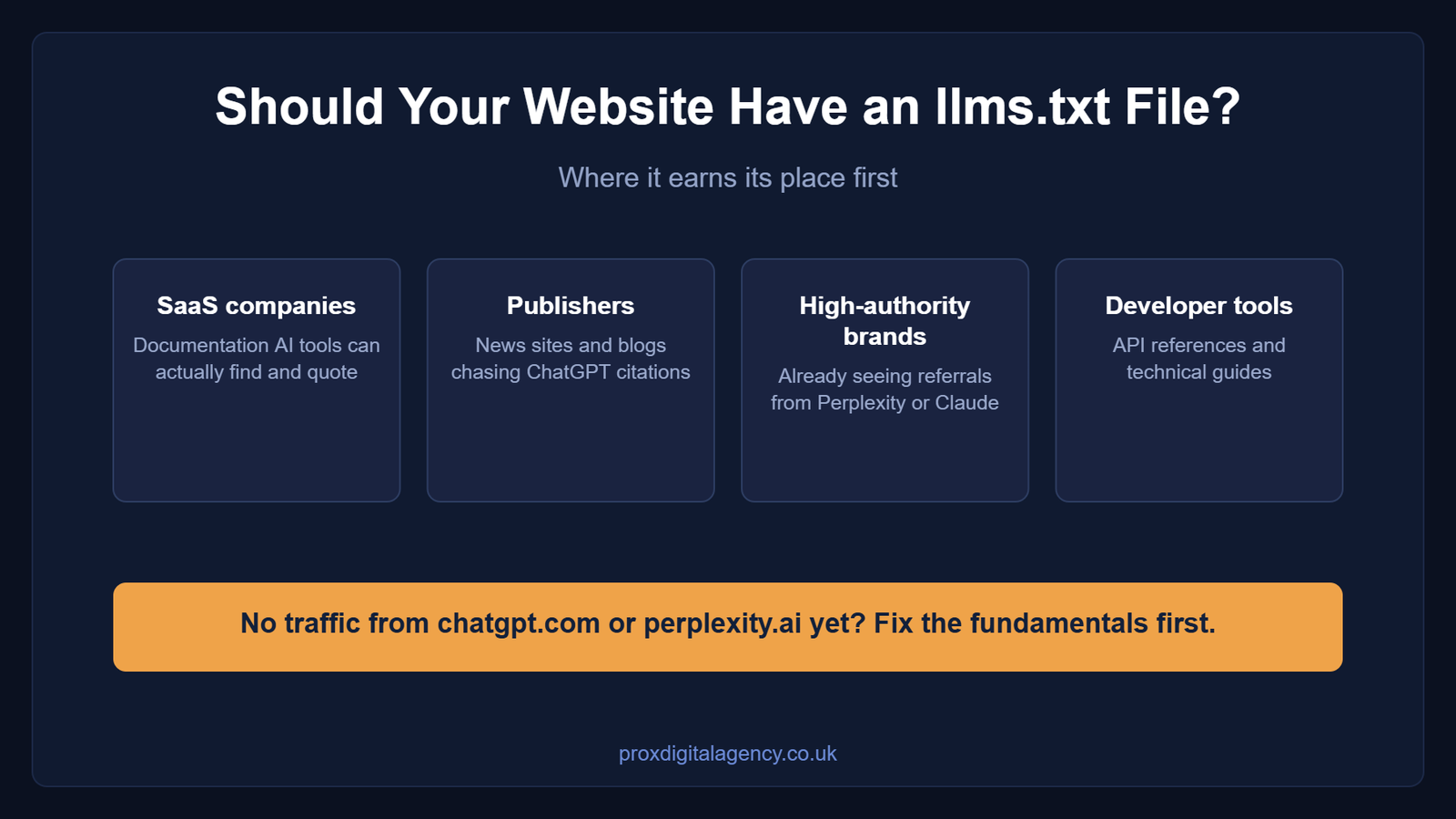 Who needs an llms.txt file: SaaS companies, publishers, high-authority brands and developer tools