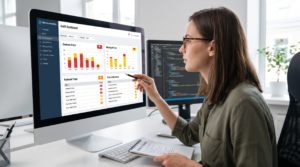 Website accessibility audit showing common WCAG issues including contrast, alt text and form accessibility